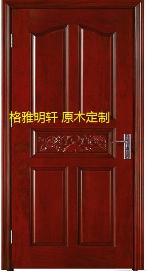 陕西原木门厂家格雅明轩北美樱桃木门安装实景