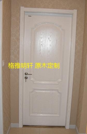 陕西原木门工厂格雅明轩美国红橡木门安装实景