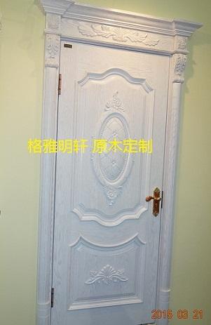西安老榆木原木门厂家格雅明轩老榆木原木门实景