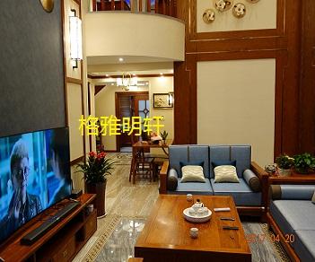 西安新中式复式楼整木定制格雅明轩安装实景案例
