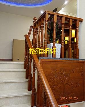 陕西中式实木整木定制工厂格雅明轩复式楼安装实景案例